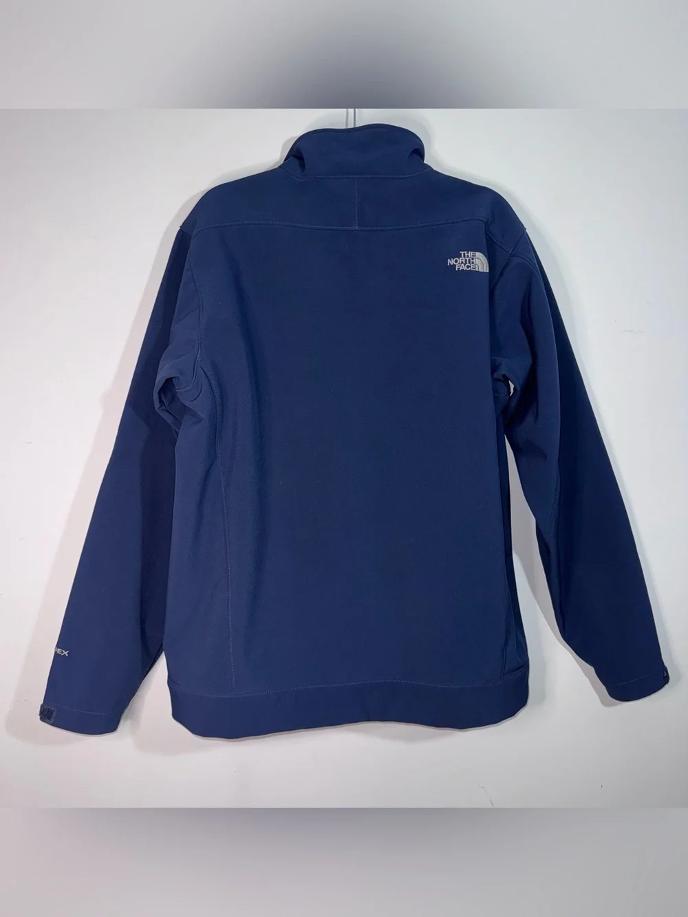 The North Face Apex Blue Soft Shell Jacket Full Zip Fleece Lined LG